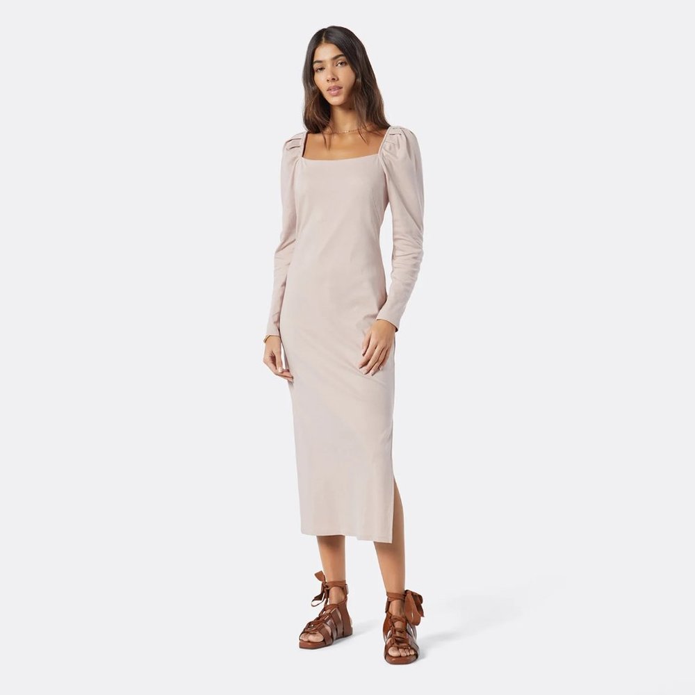 Joie Long Sleeve Dusty Pink Maxi Jersey Dress